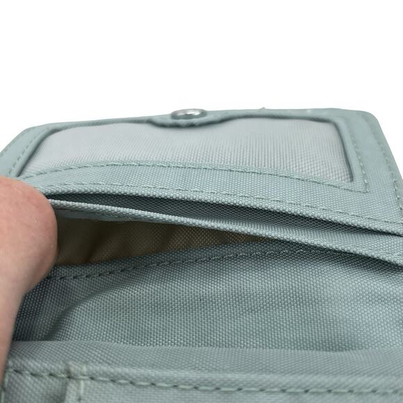 Kipling Wallet Pouch Light Blue Nylon Zip Organizer 5"x3.5" Logo Emblem Star - Picture 3 of 11